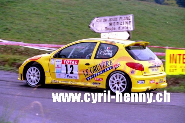 Peugeot 206s1600 HennyTabone Rally du Mont Blanc 2002