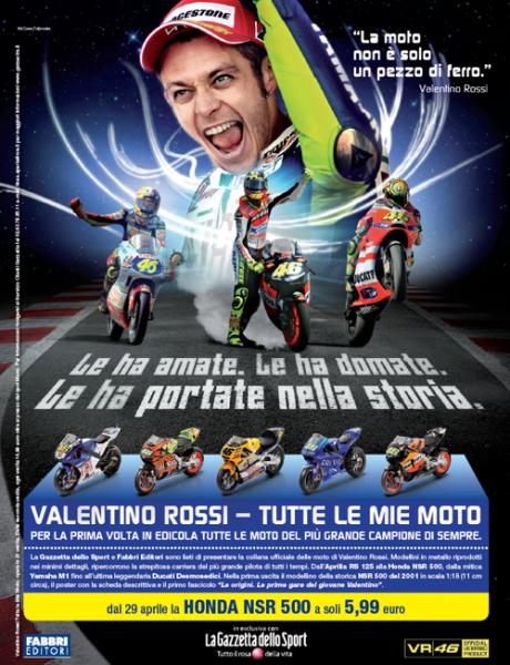  Valentino Rossi Tutte le mie moto con La Gazzetta dello Sport