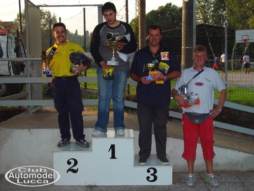 Il podio della Finale C, da sx Giuseppe Buscarino 2�, Simone Peretti 1�, Alberto Niccolai 3� e Mauro Moncini 4�.