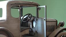 Ford Model A Coupe' 1930 ... in balsa-ford-model-detail-drivers-seat.jpg