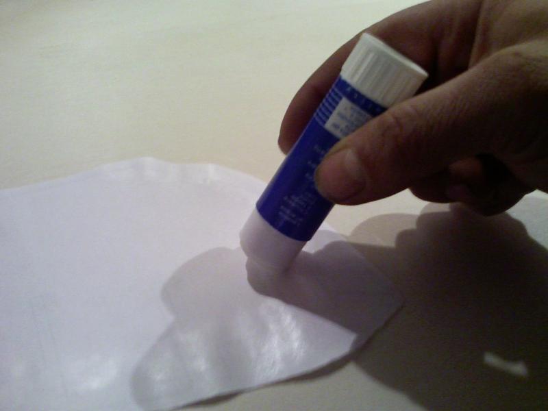 incollaggio del disegno della chiglia